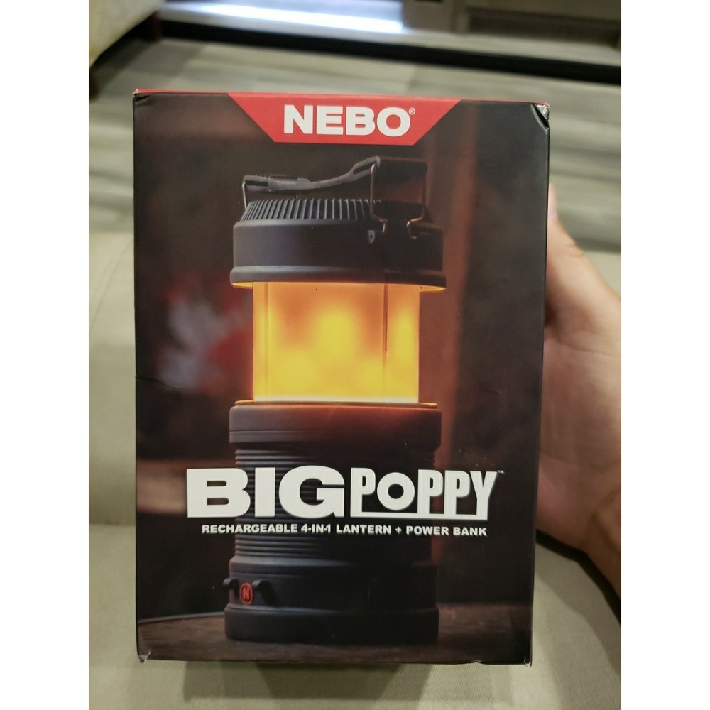 New NEBO BIG POPPY 4 in 1 Rechargeable LED Lantern & Flashlight part# 6908